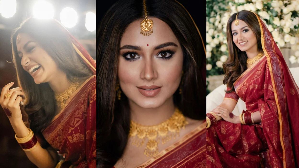 জামদানিতে বিয়ের সাজ