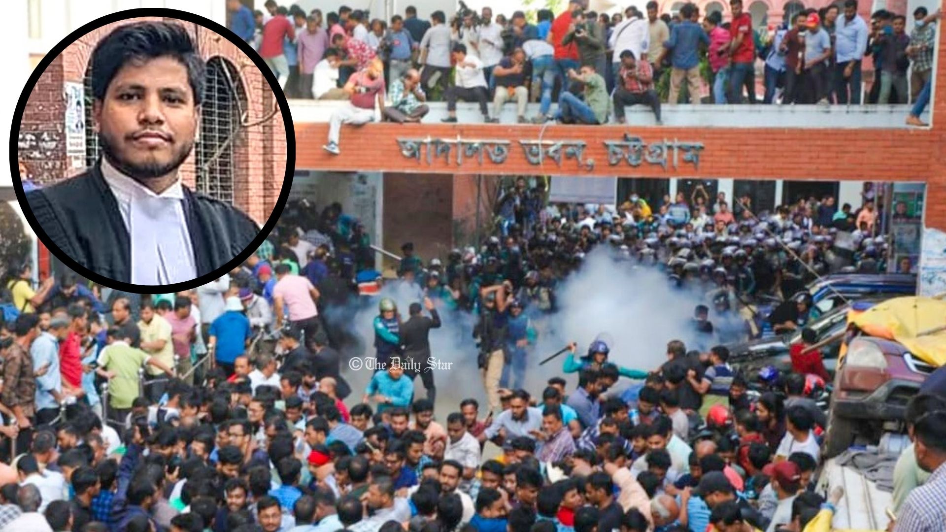 চট্টগ্রামে চিন্ময় অনুসারী-পুলিশ সংঘর্ষ, আইনজীবীকে কুপিয়ে হত্যা