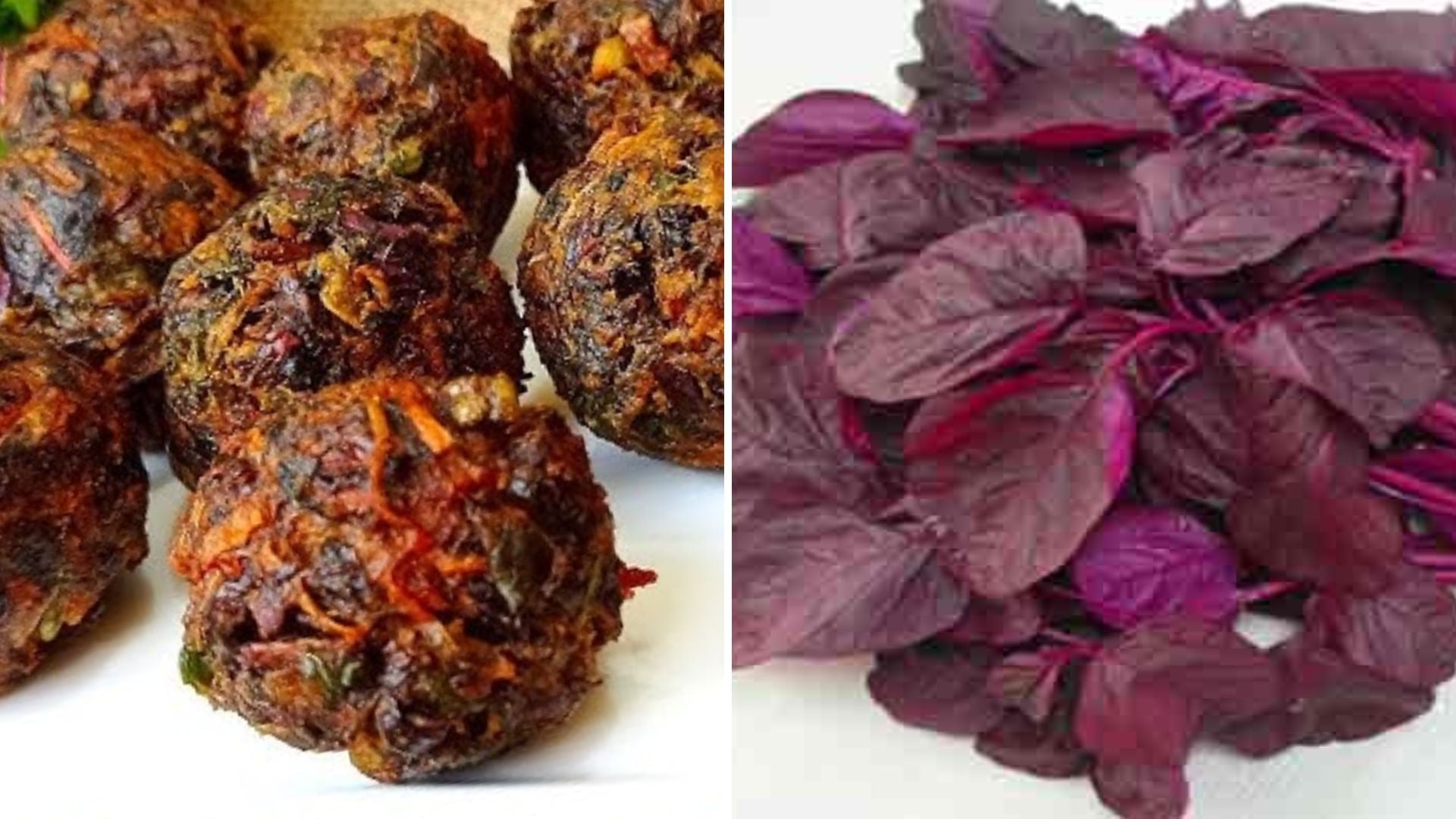 বিকেলের নাশতায় মচমচে লাল শাকের পাকোড়া