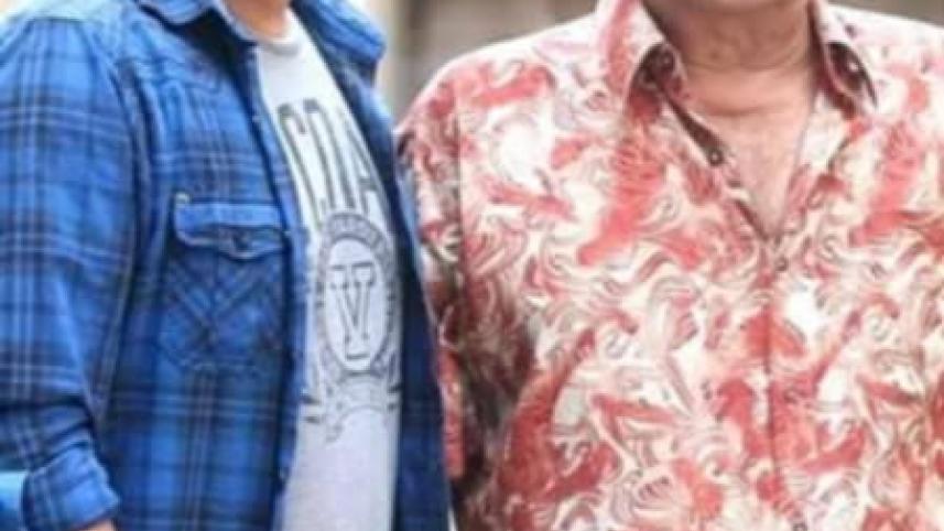 Actor Razzak and his son